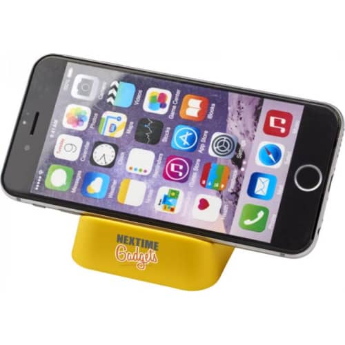 Printed Horizontal Phone Stand in yellow from Total Merchandise