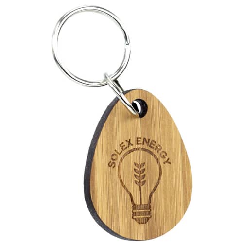 Branded Eco Bamboo Keyrings Cut to Any Shape you Like from Total Merchandise