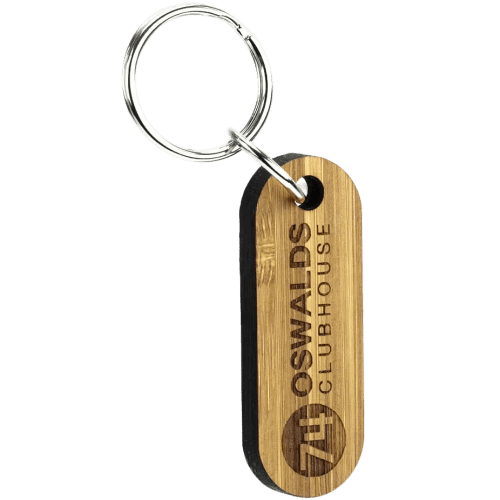 Sustainably Sourced Bamboo Keyrings Cut to Any Shape you Like from Total Merchandise