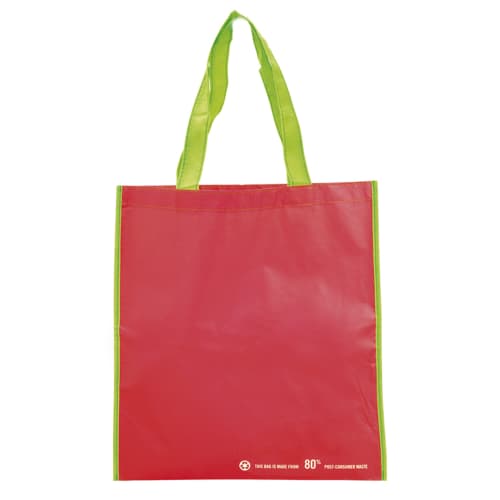 Corporate branded recycled shopping bags for greener living practices