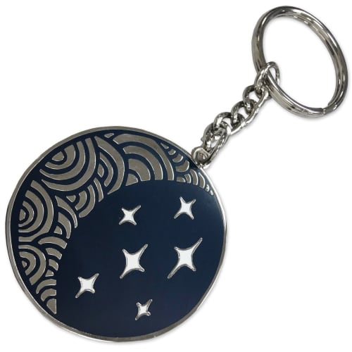 Branded Hard Enamel Keychains in Nickel with a Coloured Design from Total Merchandise