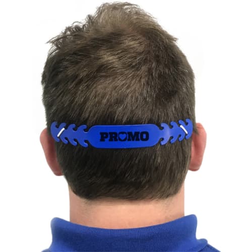 Branded comfort mask straps in royal blue from Total Merchandise