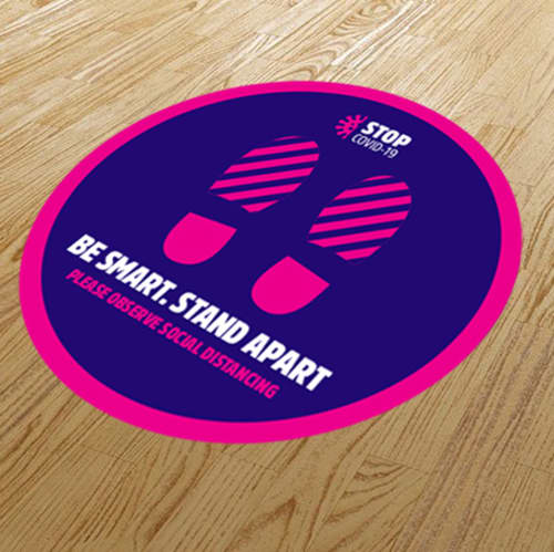 2m Apart Anti-Slip Floor Stickers from Total Merchandise