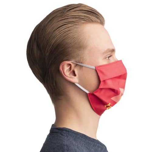 Custom Printed Reusable Face Mask with elastic ear loops from Total Merchandise