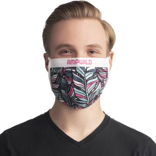 Reusable Branded Face Masks that can have any design printed to the front from Total Merchandise