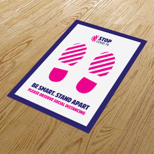 Social Distancing Floor Stickers from Total Merchandise