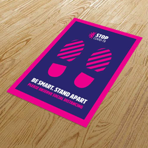 2m Apart Floor Stickers from Total Merchandise