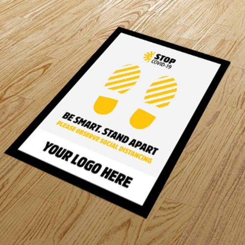 Corporate Branded 2m Apart Anti-Slip Floor Stickers from Total Merchandise