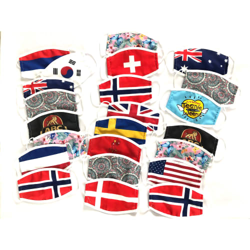 Group image of Washable Face Masks from Total Merchandise showing various printed designs