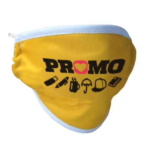 Custom branded Washable Face Masks with Filter in yellow from Total Merchandise