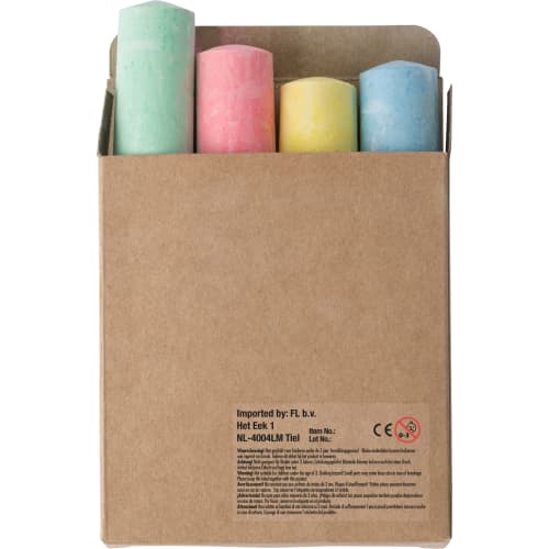 Set of Sidewalk Chalk in natural coloured box which can be printed with a logo