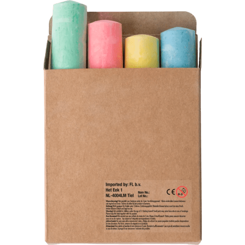 Set of Sidewalk Chalk in natural coloured box which can be printed with a logo