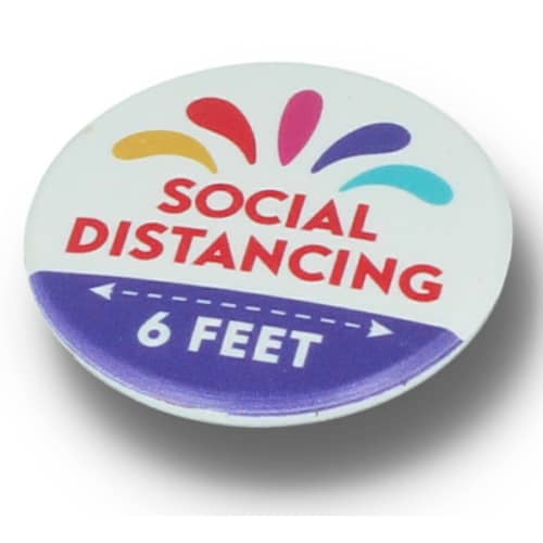 Promotional Badges For Social Distancing Campaigns, Printed In Full Colour, From Total Merchandise