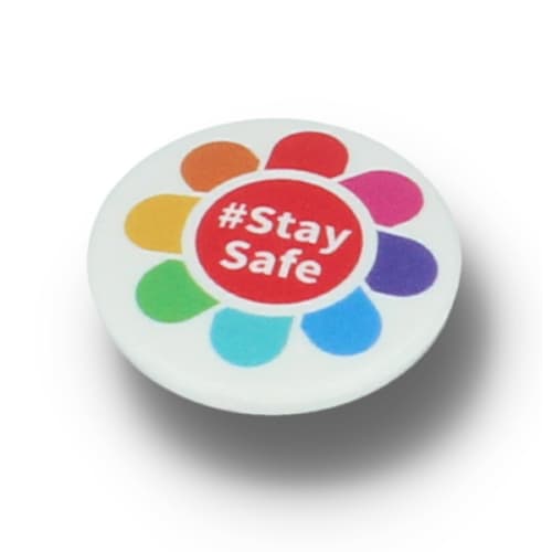 Branded Badges Made From Recycled Plastic For Social Distancing, From Total Merchandise
