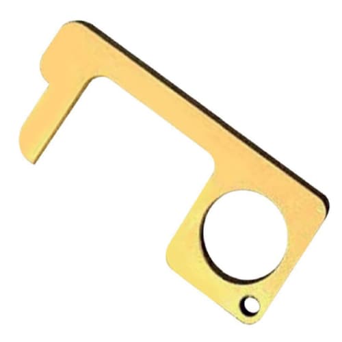 Branded Hygiene Hook Keyring In Matt Gold For UK Businesses From Total Merchandise