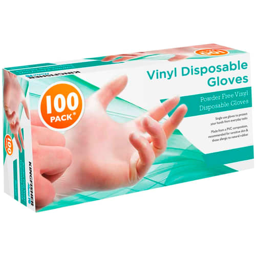 Box of Vinyl Disposable Gloves from Total Merchandise