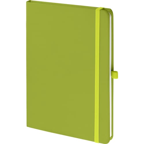 Individually Named Mood® Soft Feel Notebooks in Lime Green