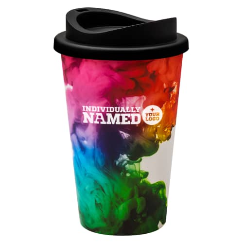 Branded Travel Mugs Printed With Full Colour Artwork & Individual Names From Total Merchandise