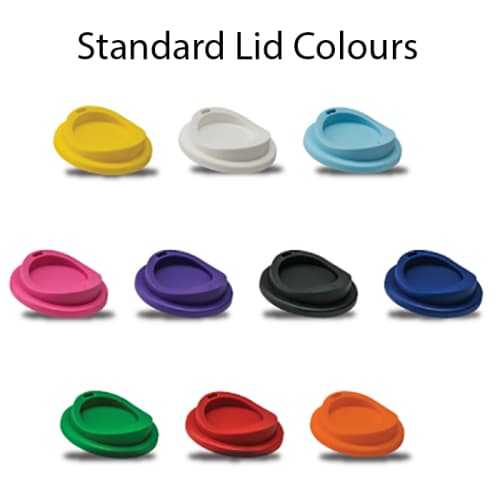 Standard Lid Colours for Branded Individually Named Universal Take Out Cups by Total Merchandise