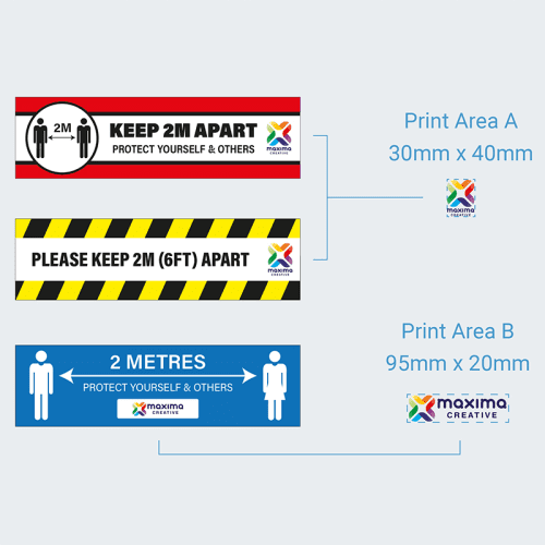 Keep Apart Non Slip Floor Graphics With Print Area Information From Total Merchandise