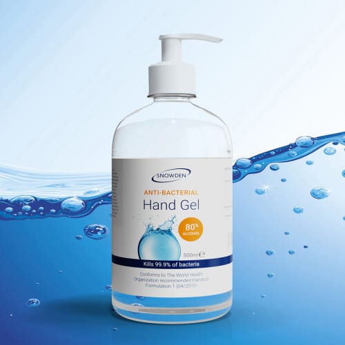 500ml Anti Bacterial Hand Sanitiser with a pump for ease of use from Total Merchandise