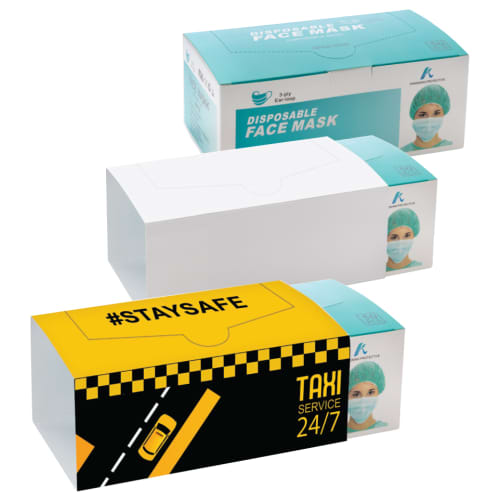 Type 2 Face Masks in a Box Printed with Your Company Logo from Total Merchandise