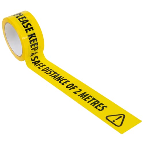 Please Keep A Safe Distance of 2 Metres Social Distancing Floor Marking Tape from Total Merchandise