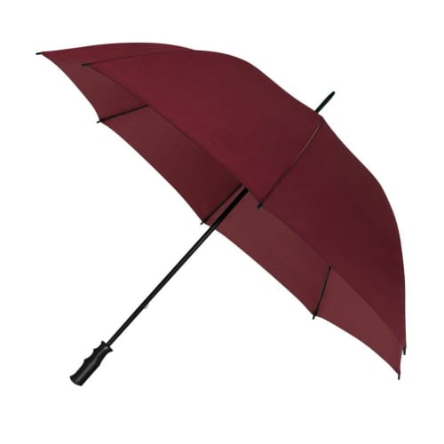 Customisable Budget Storm Plus Golf Umbrella in Burgundy from Total Merchandise