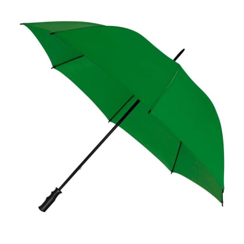 Logo printed Budget Storm Plus Golf Umbrella in Mid Green from Total Merchandise