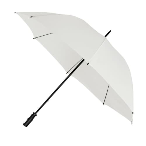 Logo-branded Budget Storm Plus Golf Umbrella in White from Total Merchandise