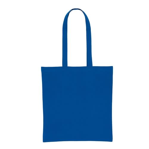 Royal Blue Corporate Branded Cotton Tote Bags with Individual Names from Total Merchandise