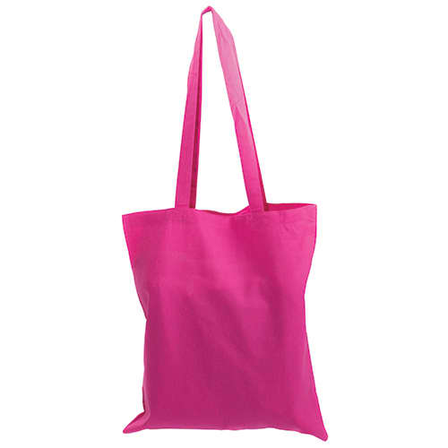 Pink Branded Cotton Tote Bags with Individual Names from Total Merchandise