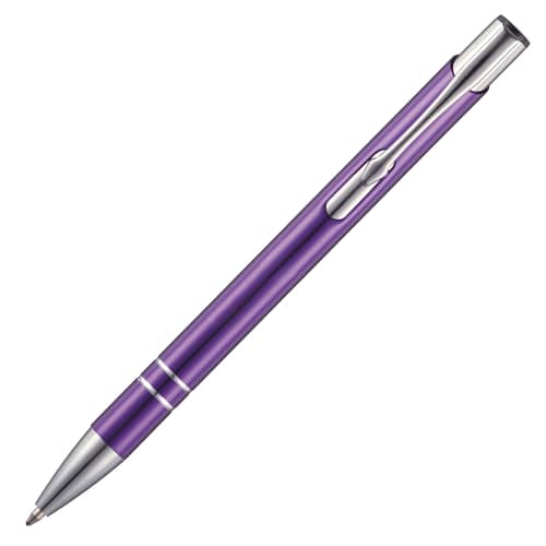 Custom Branded Beck Metal Ballpens in Purple from Total Merchandise