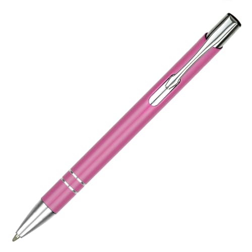 Promotional Beck Metal Ballpens in Pink from Total Merchandise