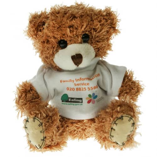 Promotional 12cm Paw Teddy Bears Printed with Individual Names from Total Merchandise