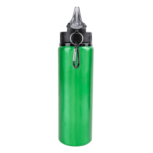 Branded Metal Drink Bottles with Individual Names in Green from Total Merchandise