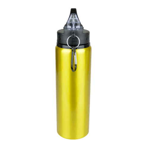 Branded Metal Drink Bottles with Individual Names in Yellow from Total Merchandise