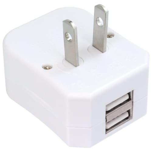 Business Worldwide Travel Adaptor with USB has a large print area to maximise brand presence