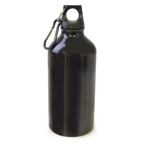 Customised Aluminium Sports Bottles with Individual Names in Black from Total Merchandise