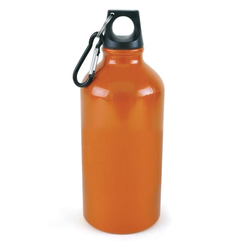 Customised Aluminium Sports Bottles with Individual Names in Orange from Total Merchandise