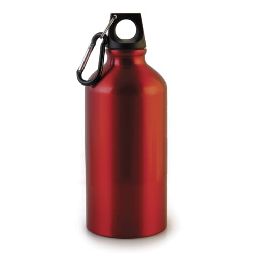 Branded Aluminium Sports Bottles with Individual Names in Red from Total Merchandise