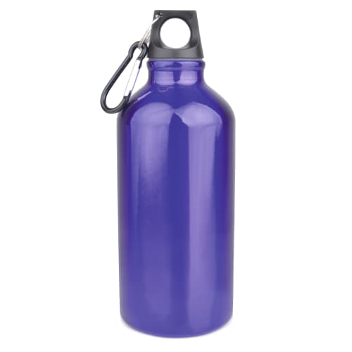 Custom Branded Aluminium Sports Bottles with Individual Names in Purple from Total Merchandise