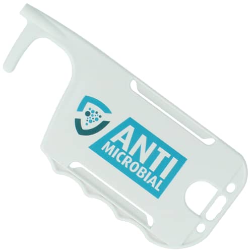 Custom printed Antimicrobial ID Card Holder Hygiene Key in white from Total Merchandise