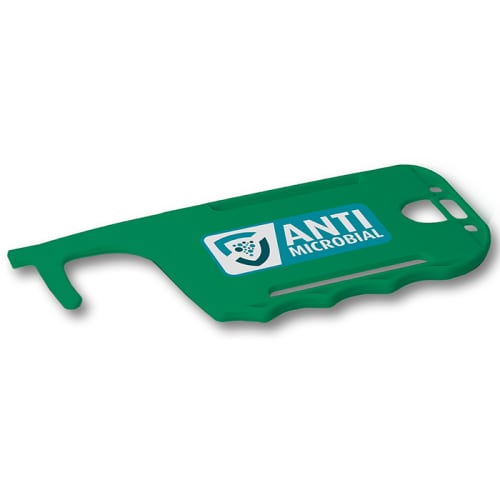 ID Card Holder Hygiene Key in green from Total Merchandise with antimicrobial additive