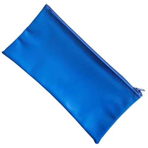 Custom PVC Pencil Cases in blue available from Total Merchandise