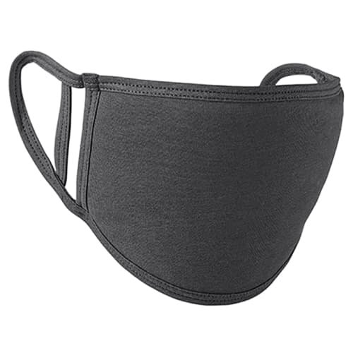 Double Layer Branded Reusable Face Mask in dark grey from Total Merchandise