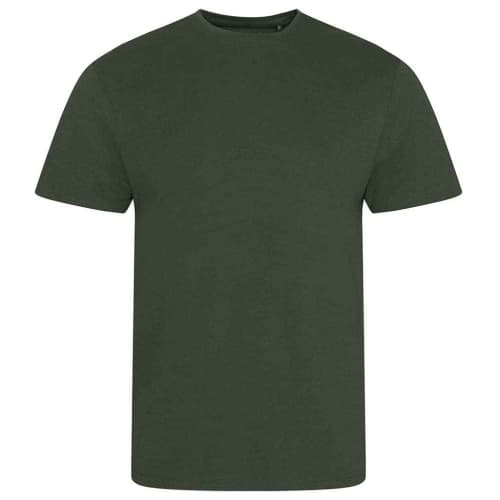 Logo Printed AWD Organic Cotton T-Shirt in Olive Green from Total Merchandise