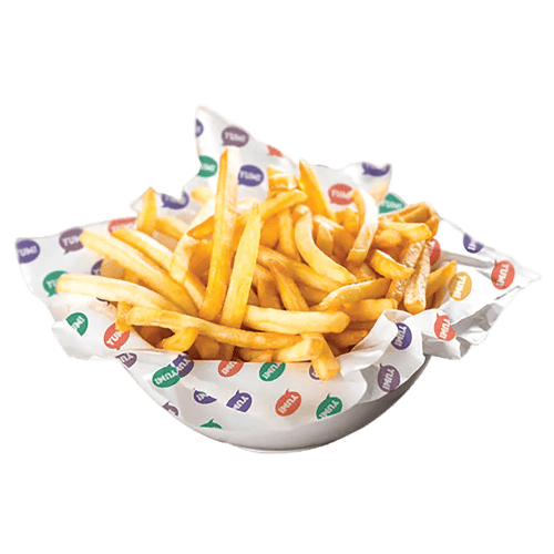 Custom branded greaseproof paper in white from Total Merchandise with a logo printed all over