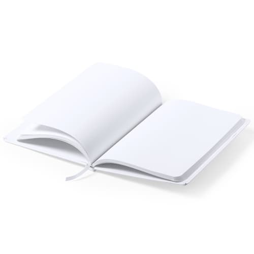 Promotional A5 Antibacterial Notebooks in White from Total Merchandise