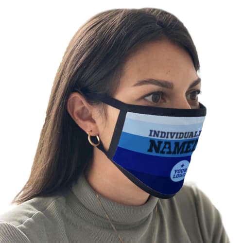 Custom Printed Reusable Face Masks with Individual Names from Total Merchandise